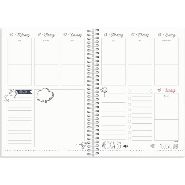 Burde 2026 Kalender, Doodle