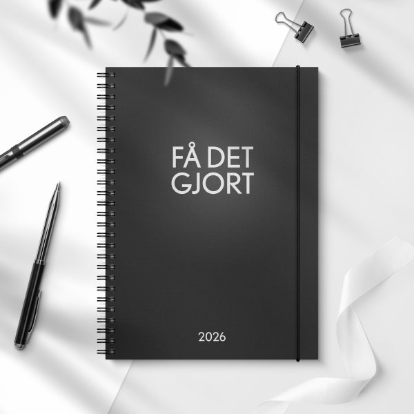 Burde 2026 Kalender, Få det gjort, Svart