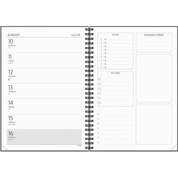 Burde 2026 Kalender, Få det gjort, Svart