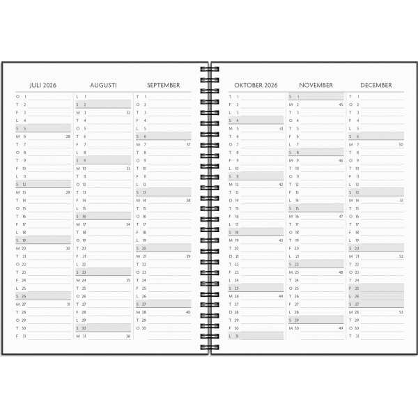 Burde 2026 Kalender, Få det gjort, Svart