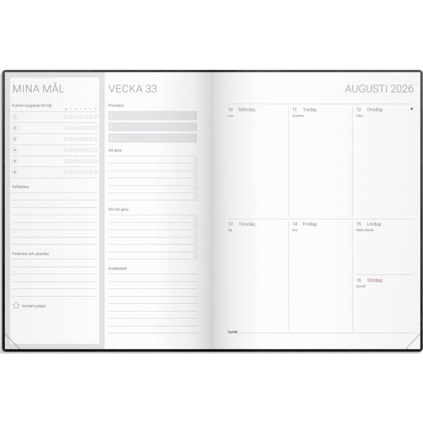 Burde 2026 Kalender, Goal Planner