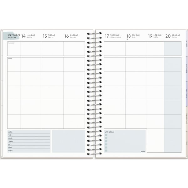 Burde 2026 Kalender, Life Organizer A5 Family