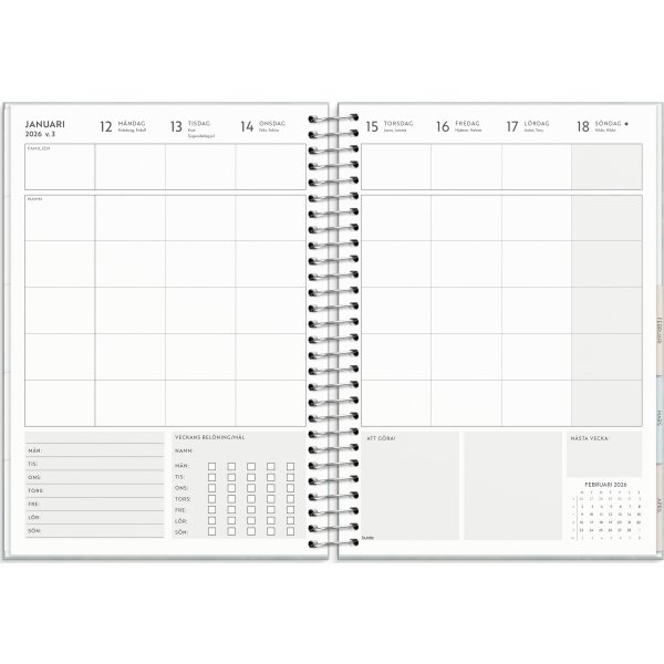 Burde 2026 Kalender, Life Organizer Family Planner