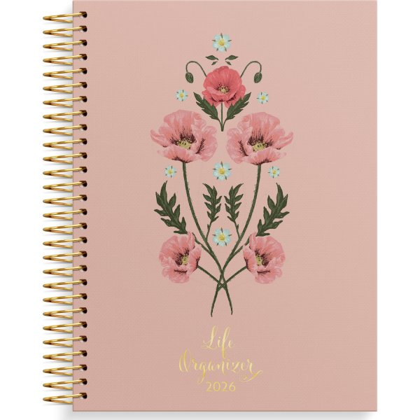 Burde 2026 Kalender, Life Organizer, Rosa