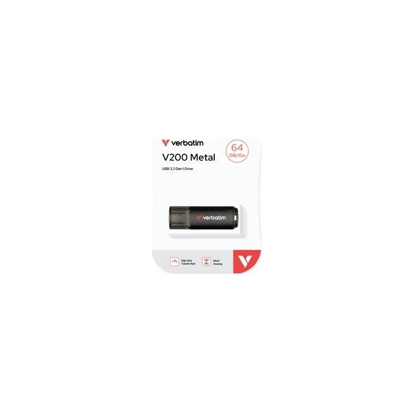 Verbatim USB-minne 3.2 V200, 64 GB, metall
