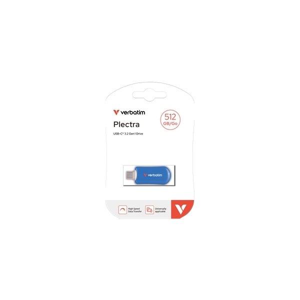 Verbatim Plectra USB-C Flash Drive, 256 GB, blå