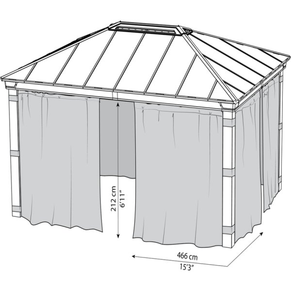 Palram Canopia Gardinset till Dallas 4,2 x 4,8 m