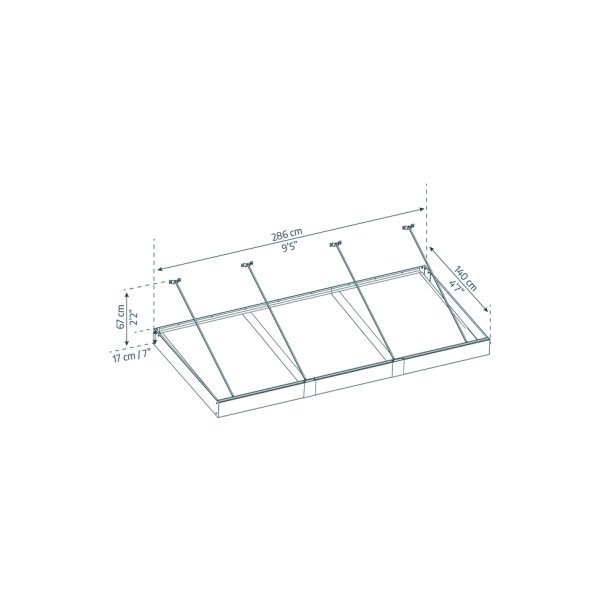 Palram Canopia Sophia XL 3000 dörrbaldakin, grå
