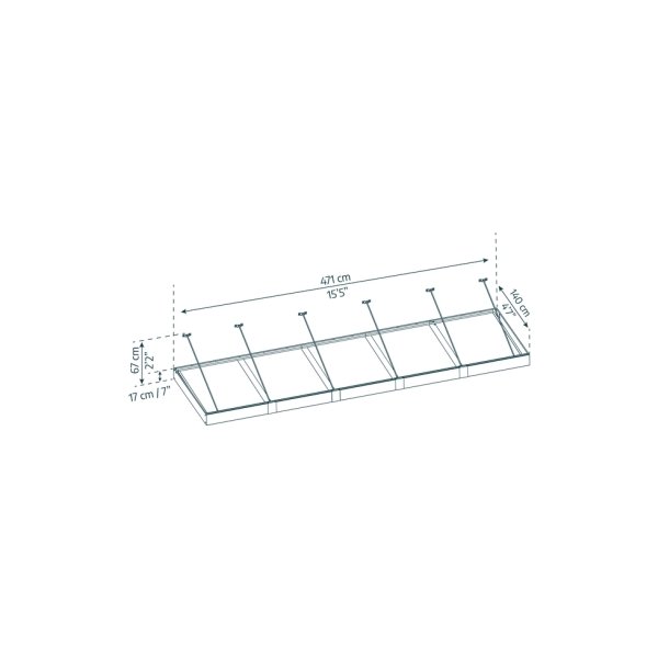 Palram Canopia Sophia XL 5000 dörrtak, grå