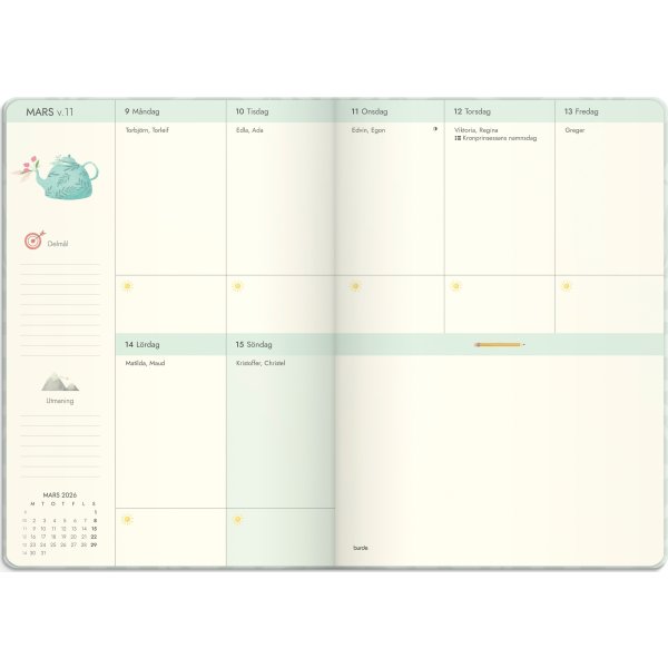 Burde 2026 Kalender, Life Planner, Dream & Do