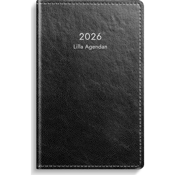 Burde 2026 Lilla Agendan, Konstläder, Svart