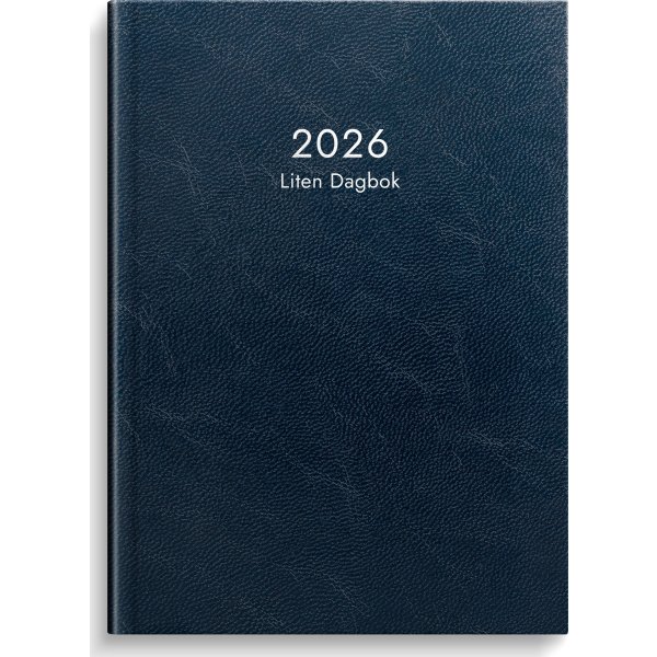 Burde 2026 Kalender Liten Dagbok, Konstläder, Blå