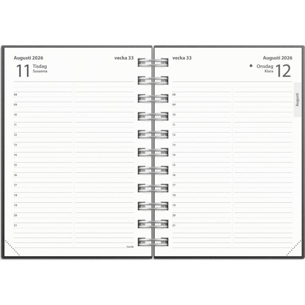 Burde 2026 Kalender, Liten Dagbok, Eco Line