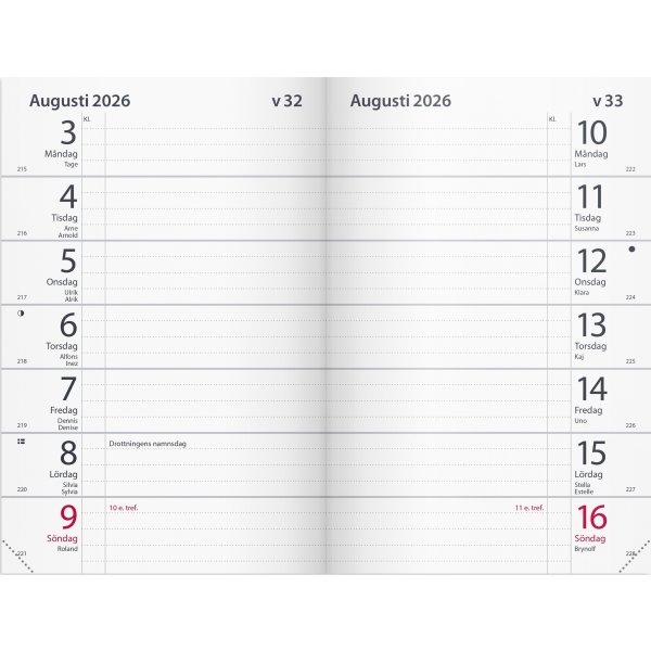 Burde 2026 Kalender Maxinote, Kartong, Blå