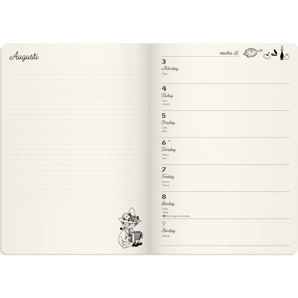 Burde 2026 Kalender, Mumin A5
