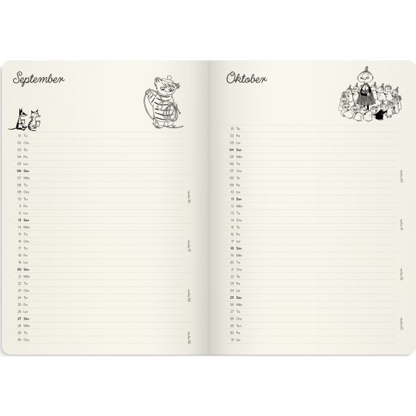Burde 2026 Kalender, Mumin A5