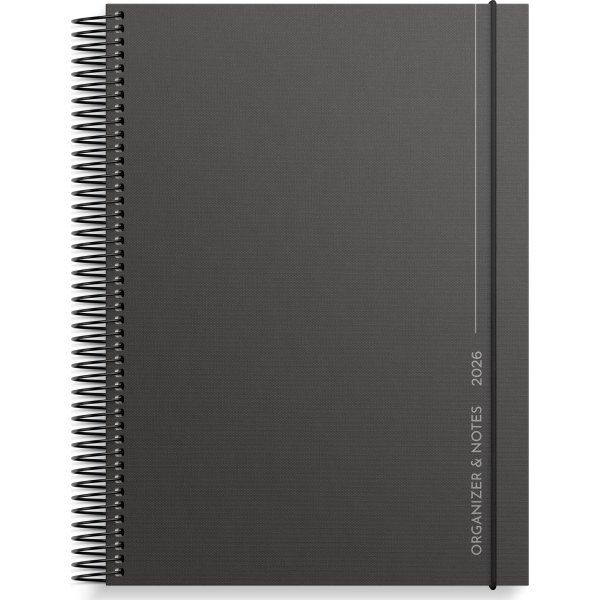Burde 2026 Kalender Organizer &amp; Notes, Svart