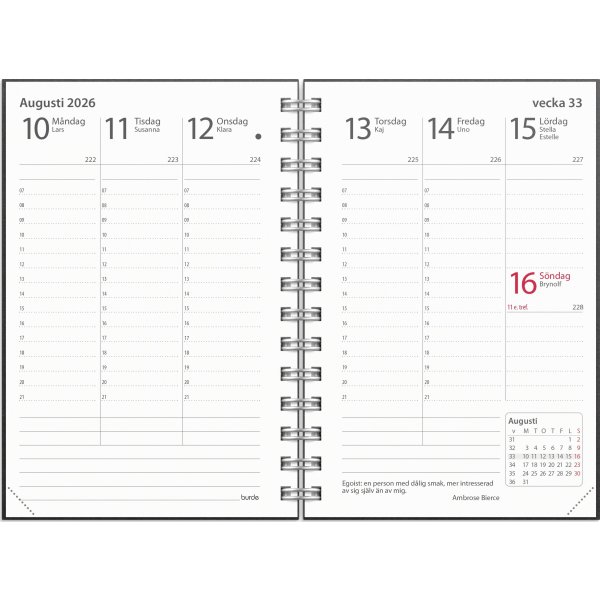 Burde 2026 Kalender Prestige, Eco Line