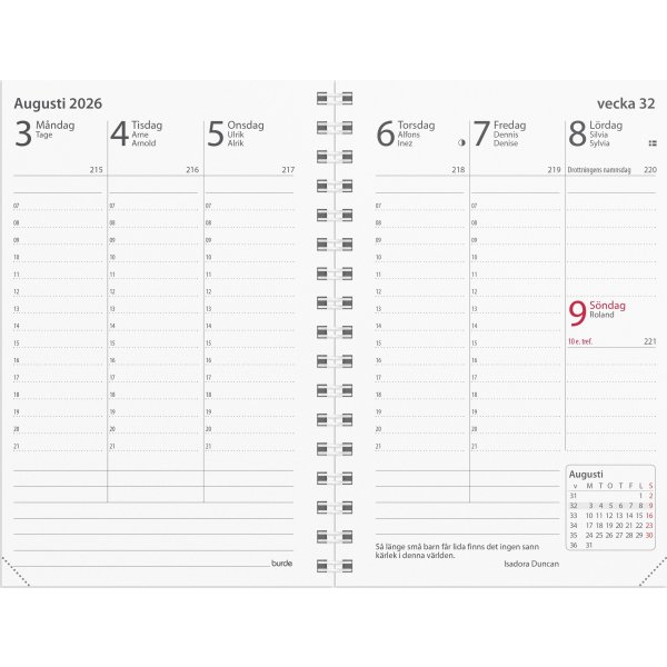 Burde 2026 Kalender Prestige, Refill