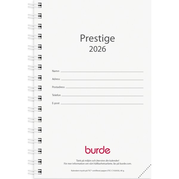 Burde 2026 Kalender Prestige, Refill