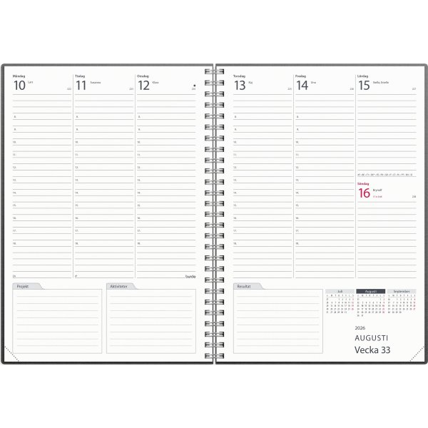 Burde 2026 Kalender, Projektkalendern