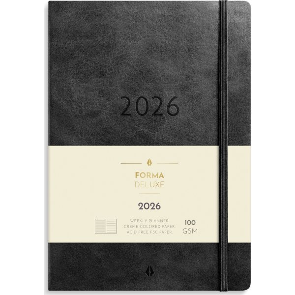 Burde 2026 Stor Veckokalender, Forma De Luxe Svart
