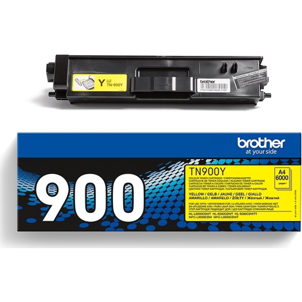 Lasertoner Brother TN900Y Gul 6000 sidor