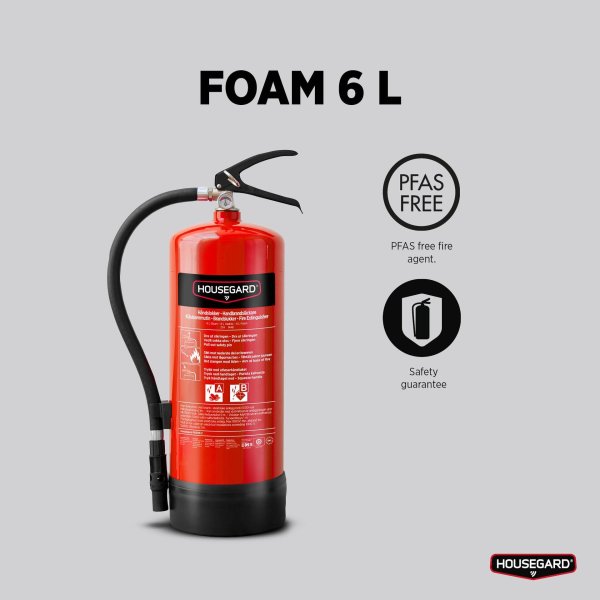 Housegard Skumsläckare | 6 Liter | Röd