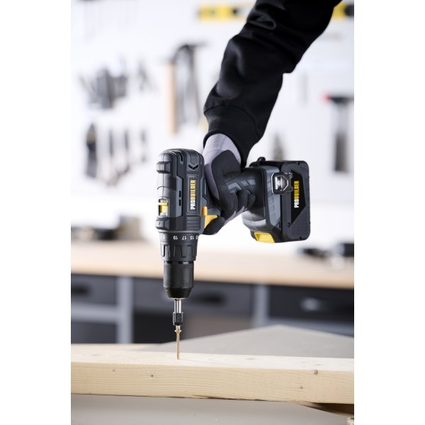 Probuilder borrmaskin med slagbatteri 18V