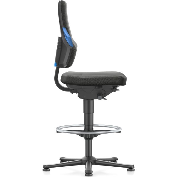 Nexxit Arbetsstol, svart/blå, Duotec, fotring