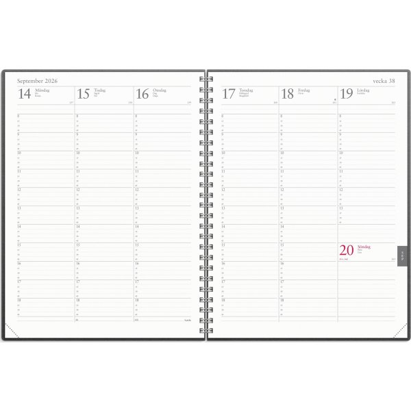 Burde 2026 Kalender, Veckojounal, Eco Line