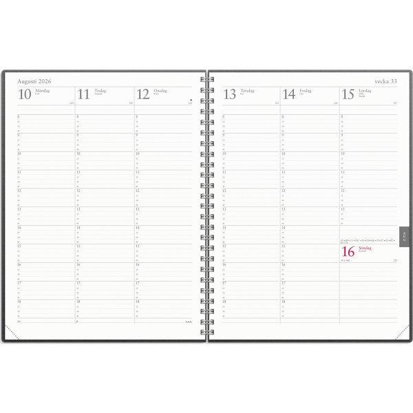 Burde 2026 Kalender, Veckojournal Refill