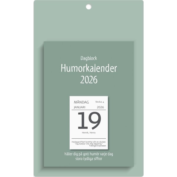 Burde 2026 Väggplån, Humor, Dagblock