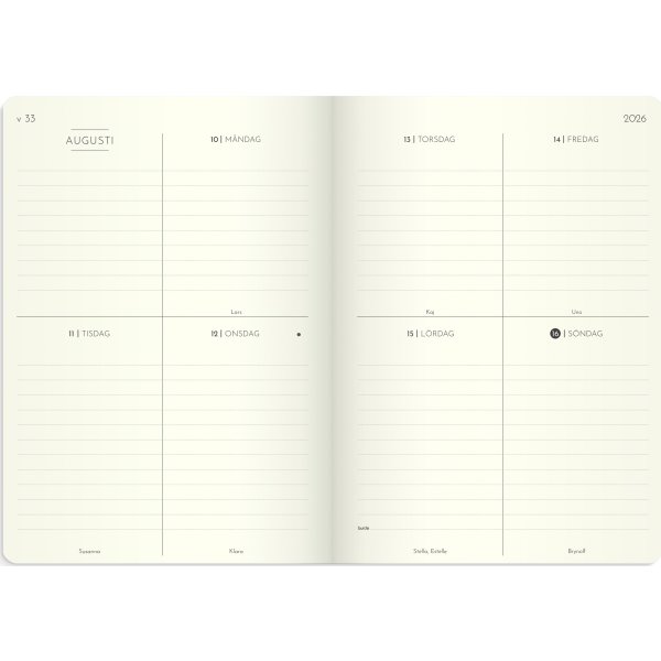 Burde 2026 Kalender Weekly Deluxe
