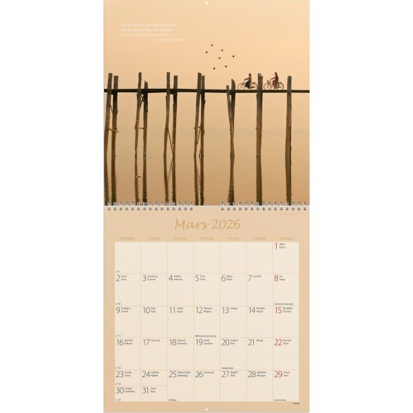 Burde 2026 Väggkalender, Carpe Diem