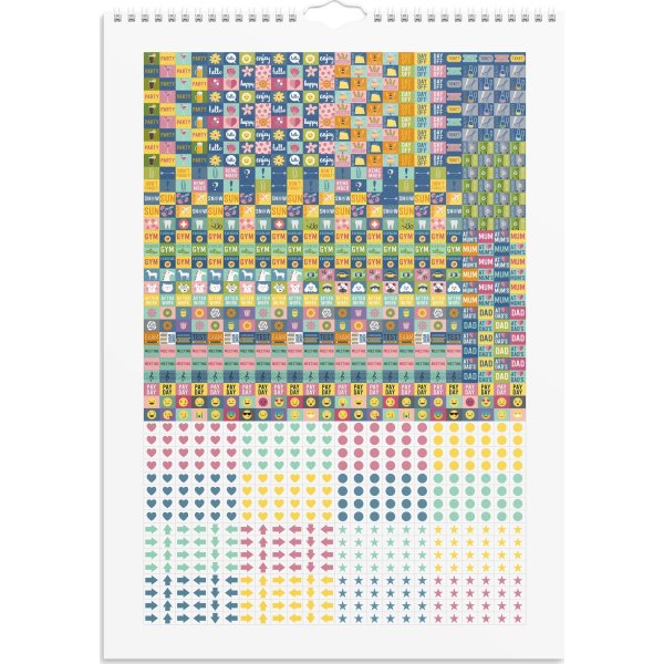 Burde 2026 Väggkalender, Doodle