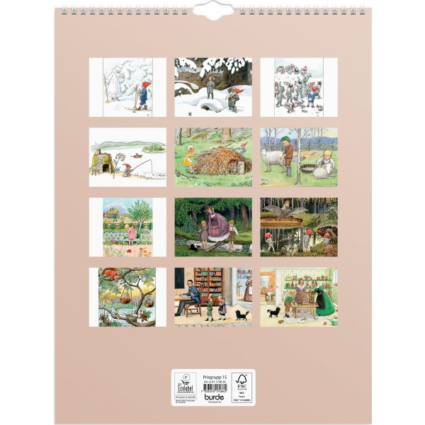 Burde 2026 Väggkalender, Elsa Beskow