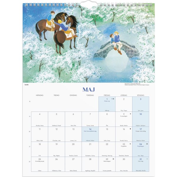 Burde 2026 Väggkalender Ilon Wikland