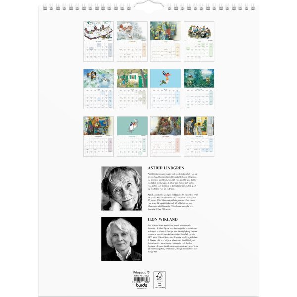 Burde 2026 Väggkalender Ilon Wikland