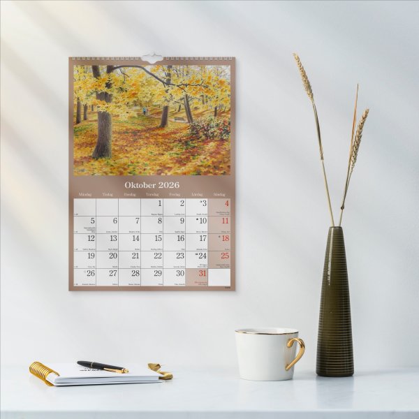Burde 2026 Väggkalender, Klassiska Sverige