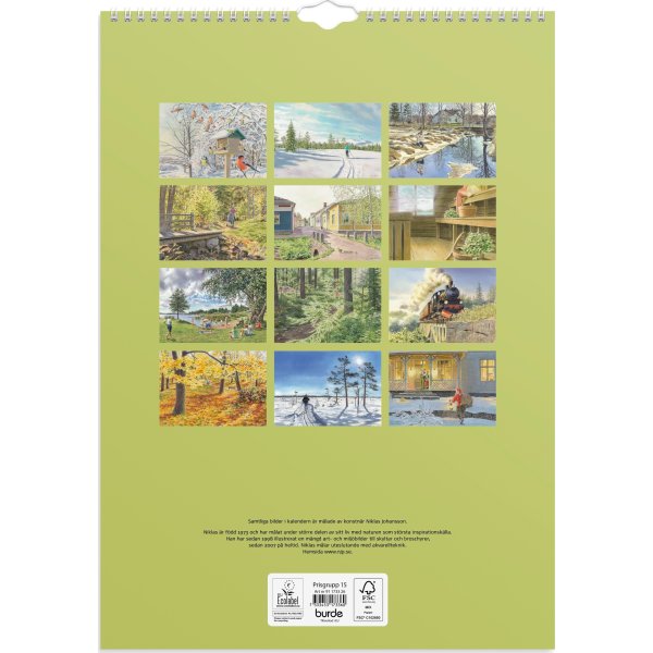 Burde 2026 Väggkalender, Klassiska Sverige