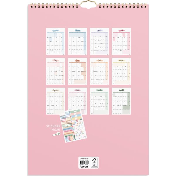 Burde 2026 Väggkalender, Life Organizer