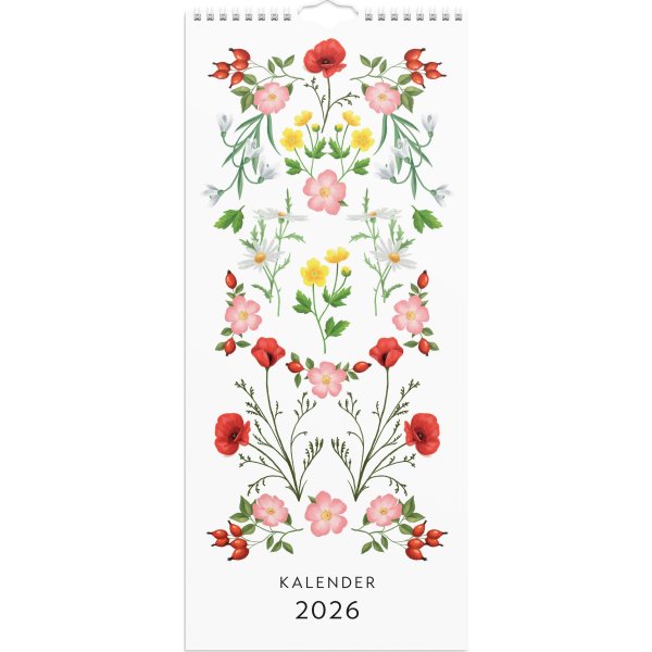 Burde 2026 Väggkalender, Lilla Blomsterkalendern