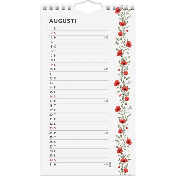 Burde 2026 Kalender, Mini Duo