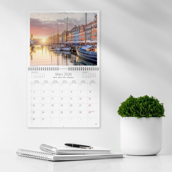 Burde 2026 Väggkalender, Scandinavia