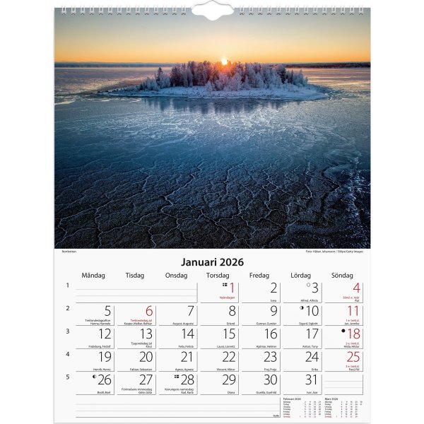 Burde 2026 Väggkalender, Svenska Kusten