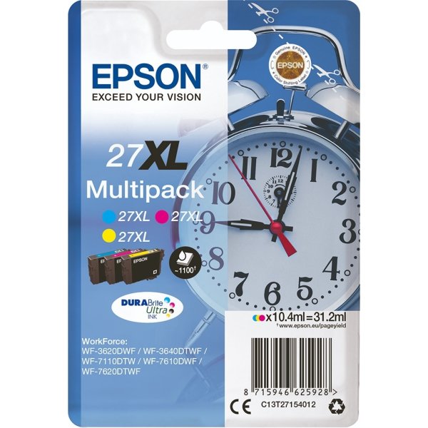 Bläckpatron Epson 27XL 3-färg 1100 sidor
