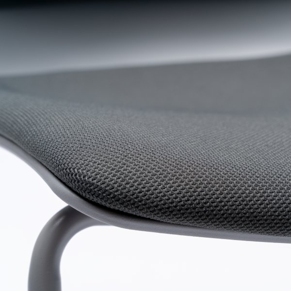 Denver hög mötesstol m. dyna, grå, 2 st