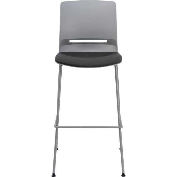 Denver hög mötesstol m. dyna, grå, 2 st