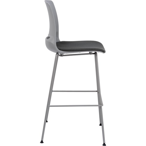 Denver hög mötesstol m. dyna, grå, 2 st